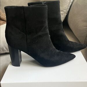 Nine West Black Suede Women's Ankle Boots